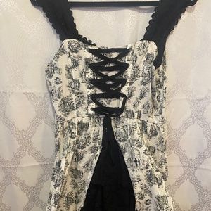 Corset halter swing dress